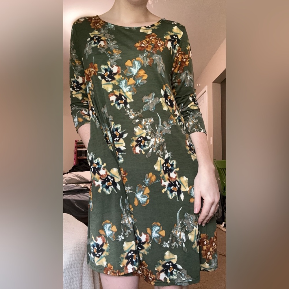 Green Long Sleeve Dress